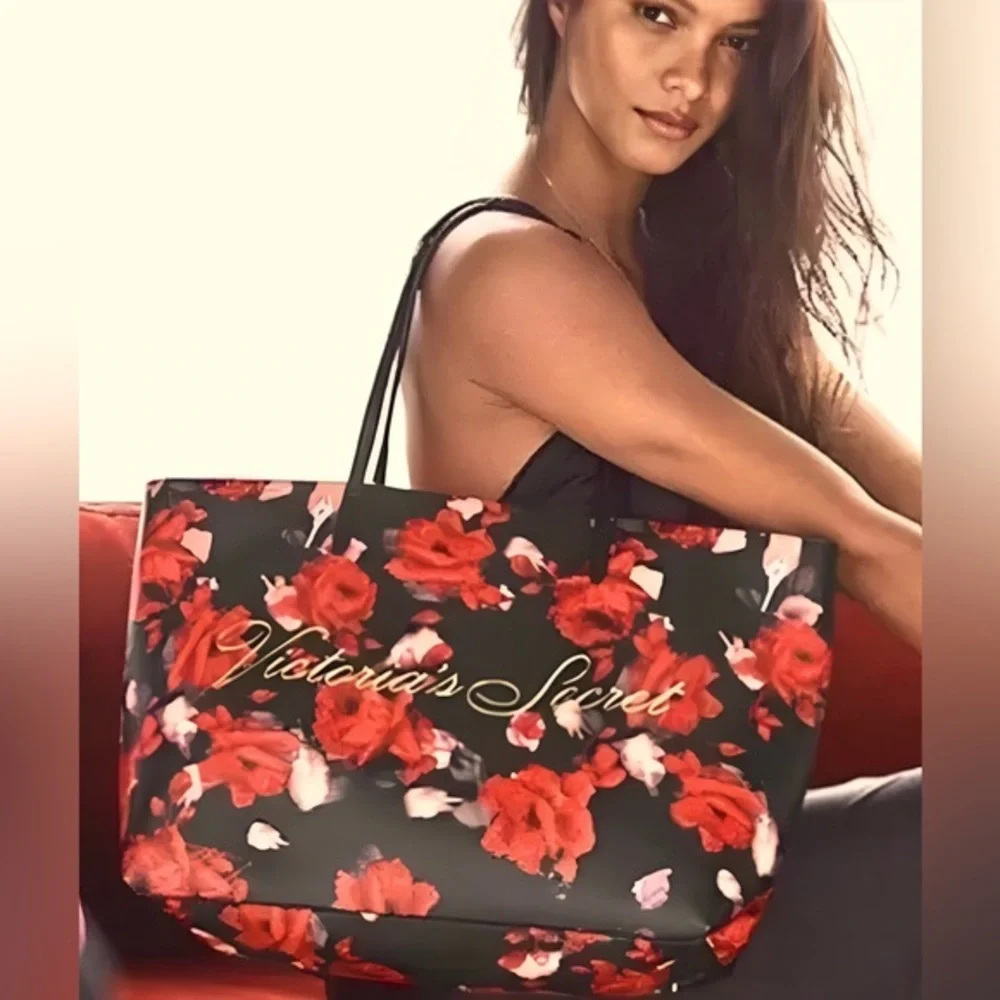 Victorias Secret Limited Edition 2019 Large Red Floral Tote